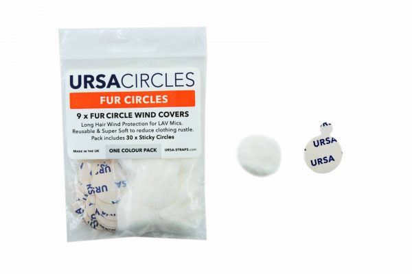 Ursa Fur Circles PACK 30 Stickies - White